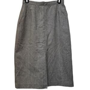 Evan‎ Picone Skirt Womens Size 12 Houndstooth Pencil Paper Union Tag VINTAGE